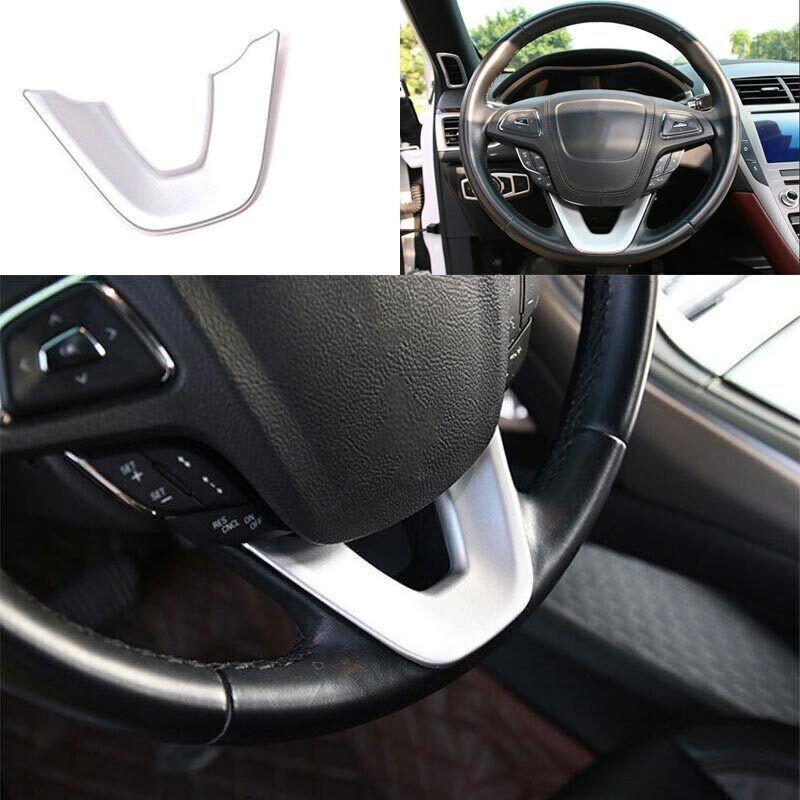 Matte Silver Steering Wheel Sheet 1PCS Cover Trim Fit For Lincoln MKX 2016-2018