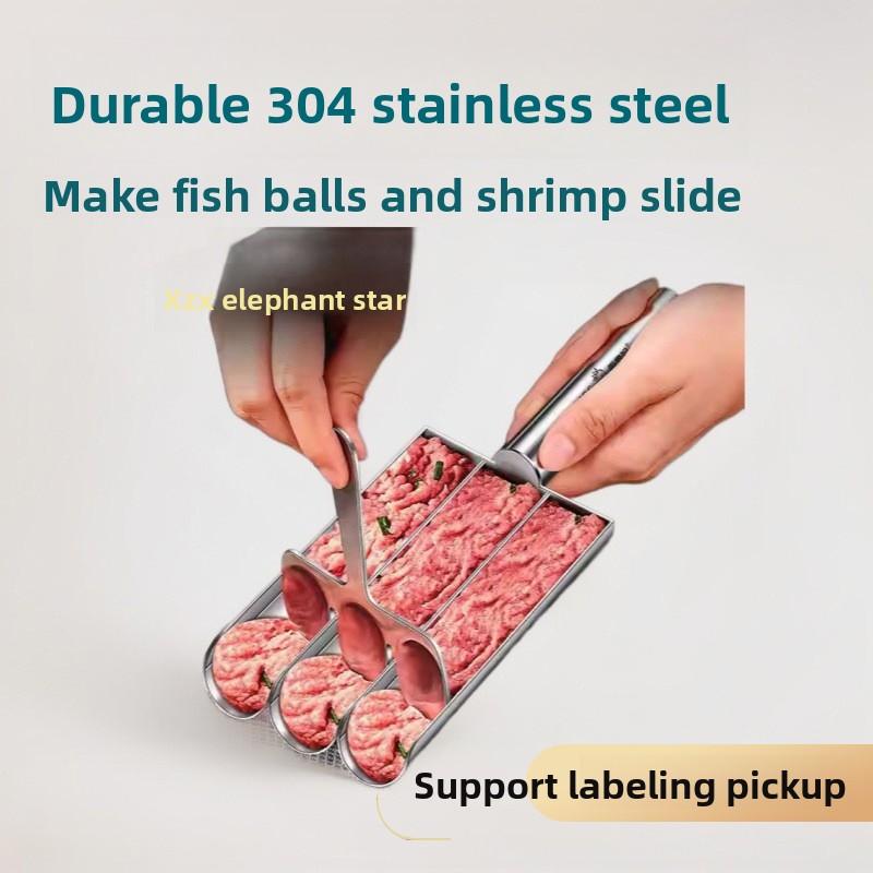1PCS Stainless Steel Household Meatball Maker for Making Fish Balls and Shrimp Slips Rice Balls and Meat Fillings Cooking Spoon