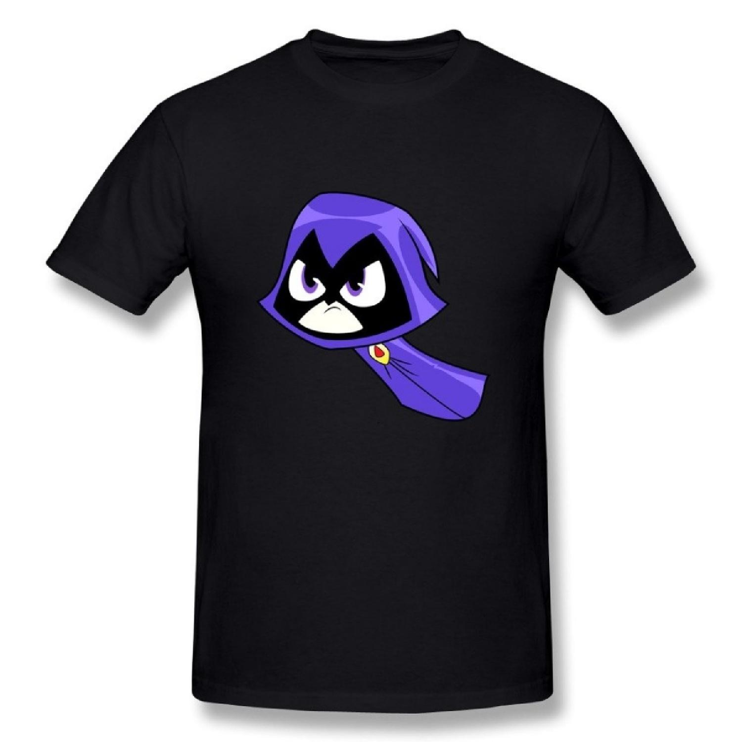 Customize Short Sleeve Cool Teen Titans Go Raven Man s T-Shirts Size XL Black S чёрный
