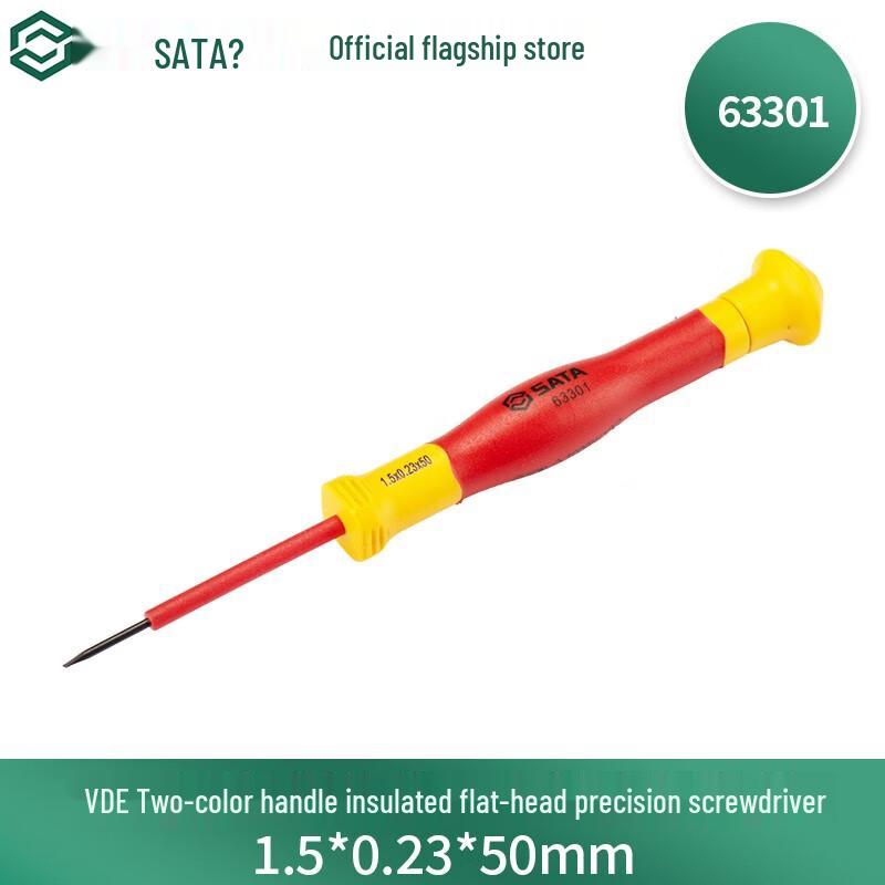 SATA VDE Insulated Slotted Precision Screwdriver