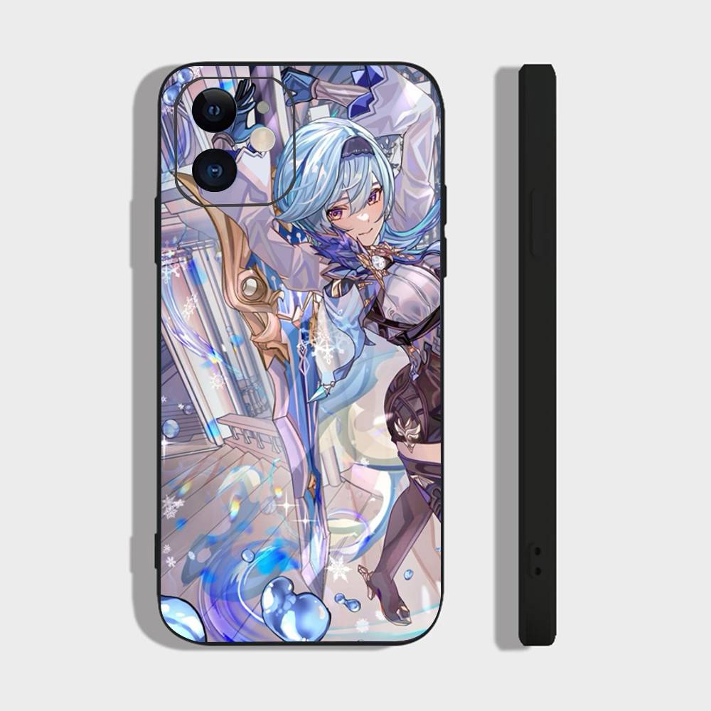 Eula Lawrence Genshin Impact Phone Case For IPhone 17 Air 16 15 14 13 Pro Max 11 12 Black Silicone Cover