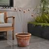 Gartenstecker für Glocken Rustikales Metall mit Glocken, Dekorativer Windspiel, Wetterfeste Landschaftsgestaltungspfähle Widerstandsfähiges Hofkunst-Ornament Außenrasen Terrasse