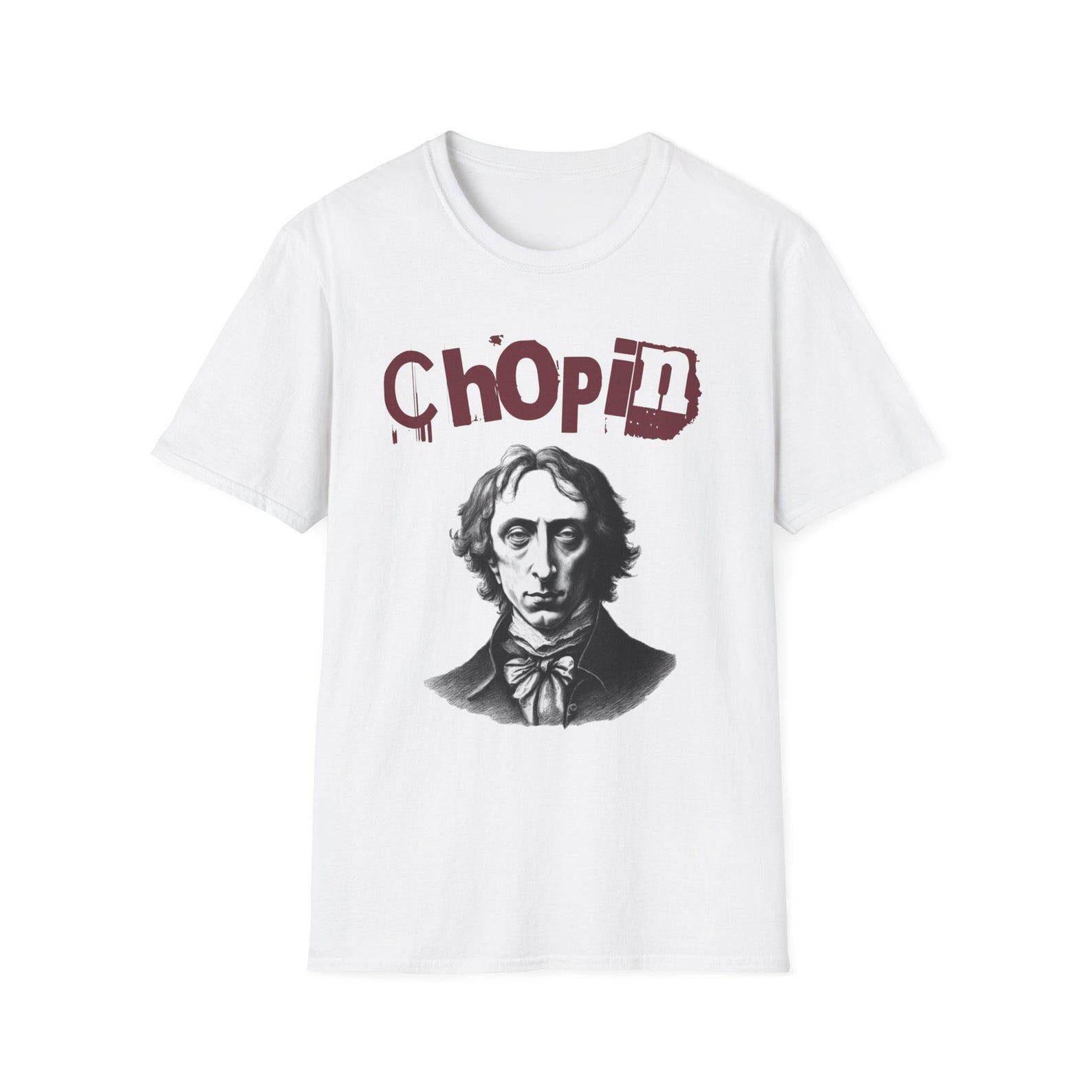 Chopin Portrait Tee: Classical Music Composer T-Shirt XL