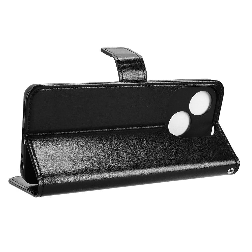 For ZTE Blade A35e PU Leather Case with Strap Crazy Horse Texture Phone Wallet Cover