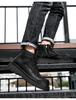 Men's Cowhide Lace-up Martin Boots - Winter Thick Sole, Outdoor Casual, Height-increasing Mid-top Work Shoes