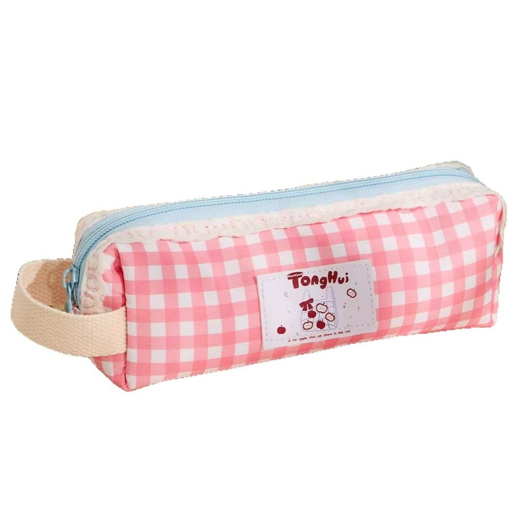Girl Pencil Case With Polyester Mesh Large Capacity For School And Office Use