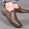 Men's Autumn & Winter Casual Leather Shoes - Soft, Non-Slip, Warm, Plus Velvet, for Middle-Aged