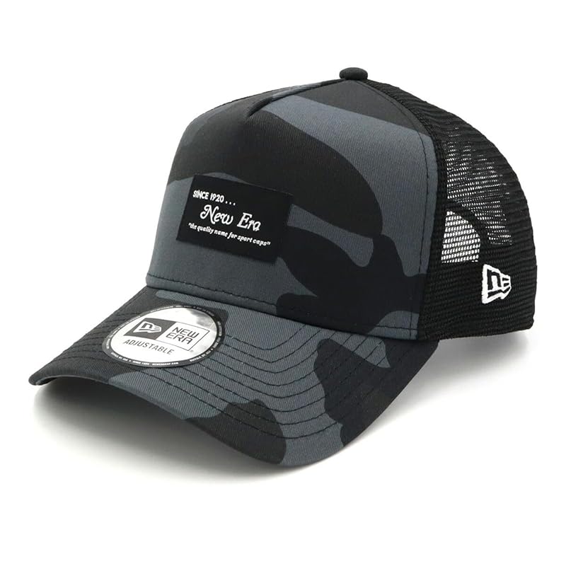 

[New Era] newera mesh cap 9FORTY A-Frame Trucker 14666238 N010AT465 black woodland camo black black FREE BLACK PATCH ONSPOTZ special order men s
