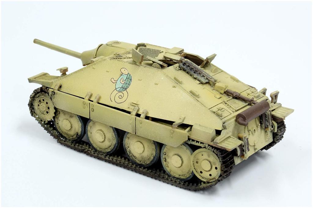 Platts Girls Panzer Chapitre Final Char Kai Décalque de Dégâts de Bataille Inclus Maquette en Plastique à l'Échelle & 38(T) (Spécifications Hetzer) Kame-san 1/72