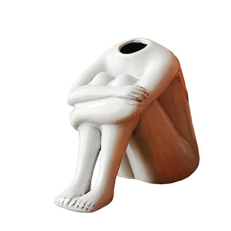 

1 шт. Невозможно выращивать на гидропонике. Украшения для стола. Керамические вазы в форме человека. Современные. Доступно несколько вариантов.