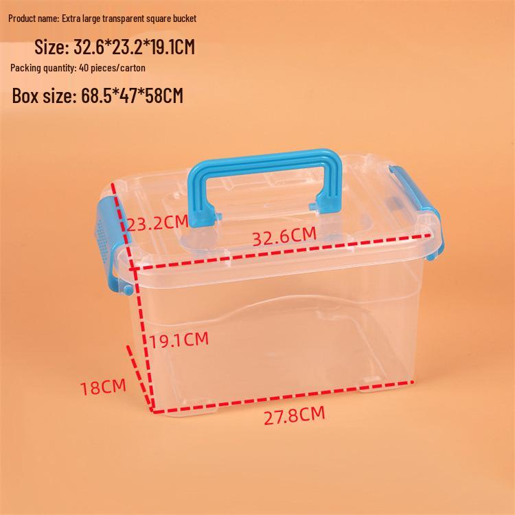 Przezroczyste Przenośne Pudełko do Przechowywania na Przekąski, Zabawki i do Użytku w Samochodzie