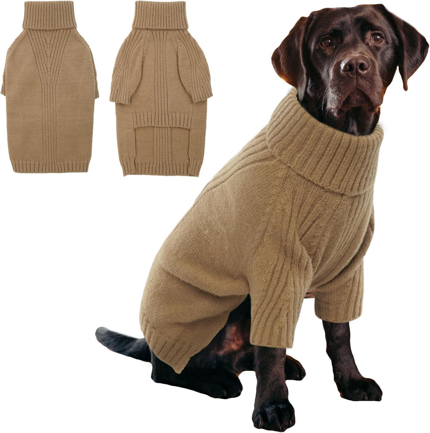 Cozy Knitted Sweater for Large, Medium, and Small Dogs - Autumn/Winter Wear XS