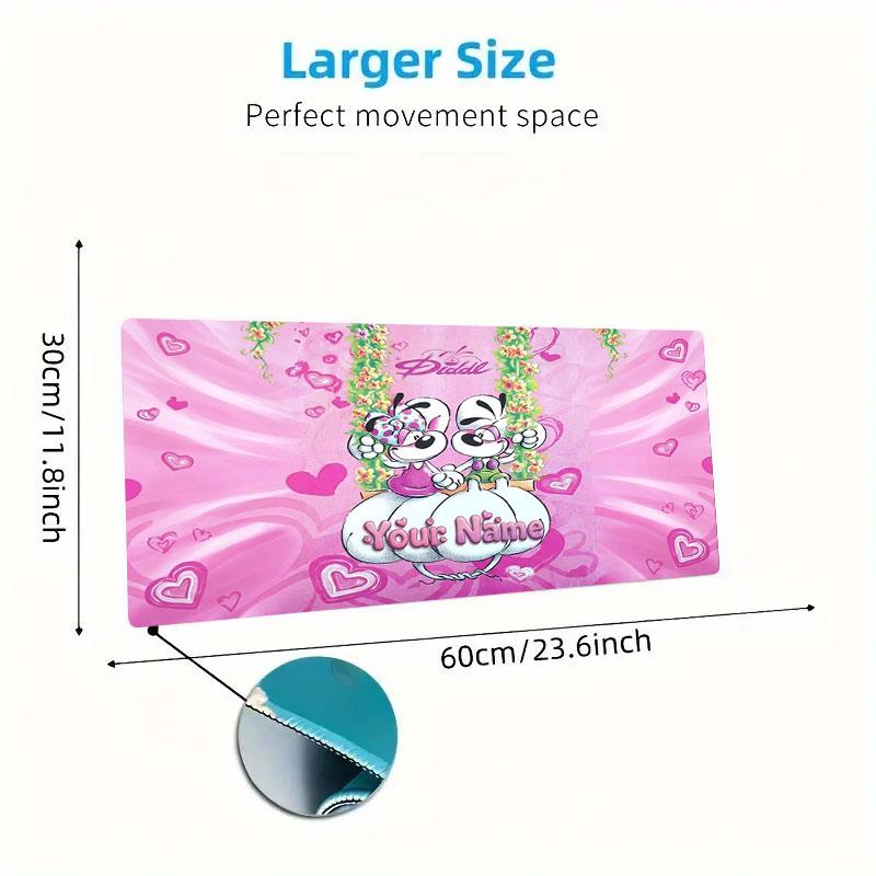 Diddl Benutzerdefinierter Name Große Größe Mauspads Große Gaming-Tischunterlage Rutschfeste Laptop-Tablet-Großes Mauspads XXL-Matte Mini-PC-Spielmatte Mit Verriegeltem Rand