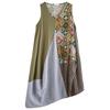 Women's Art Style Splicing Halter Vest Dress In The Long Irregular Swing Dress