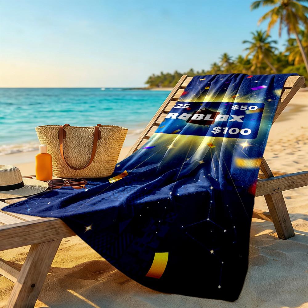Roblox Beach Towel Quick-Dry Soft Microfiber Comfortable Lightweight