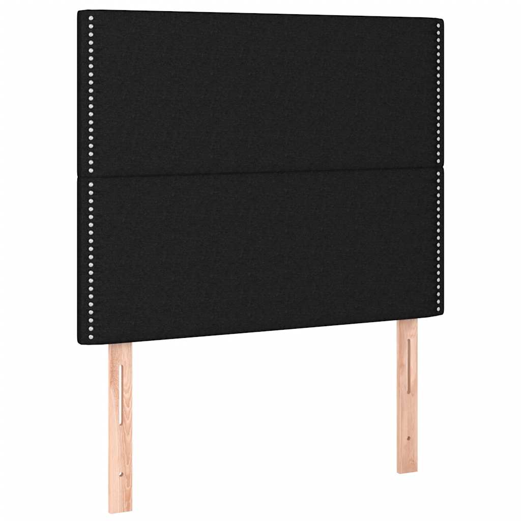 Bed Frame without Mattress Black 80 x 200 cm Fabric