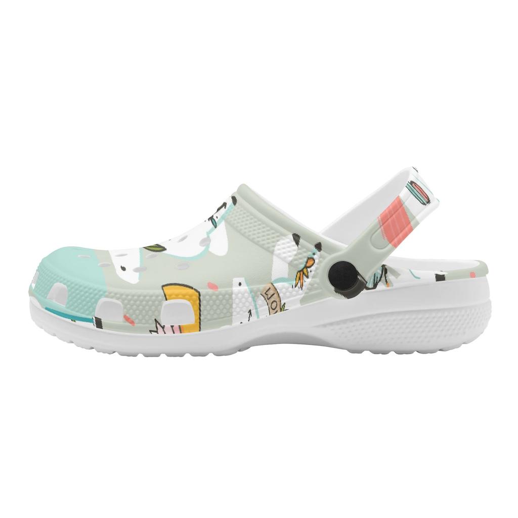 Cartoon Printed EVA Clogs Sandals Unisex Flexible Breathable Slip On Casual Slippers Soft Sole Summer Shoes Daily Comfort Wear
