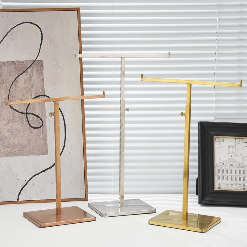 Stainless Steel T-Shaped Handbag & Scarf Display Stand