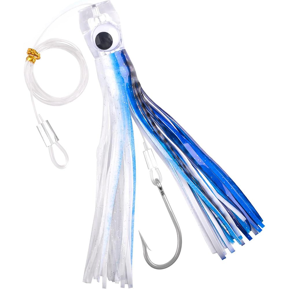 6Pcs 68g/108g Saltwater Trolling Lure Octopus Skirts Lures Big Game Bait for Marlin Tuna Wahoo Skirted Deep Sea Fishing Lures