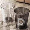 Acrylic Transparent Trash Can: Chic, Simple Storage Bin for Living Room, Kitchen, or Bathroom