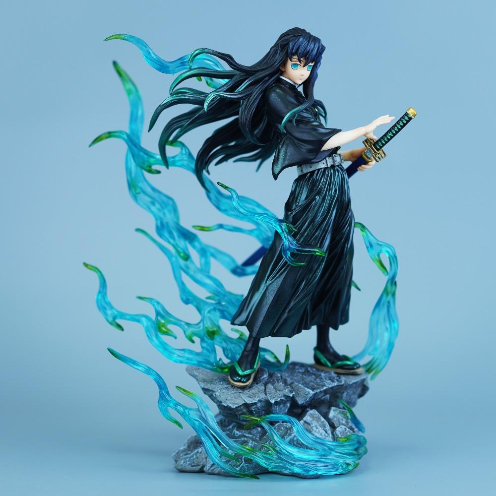 25cm/9.84in Anime Demon Slayer Figure Tokitou Muichirou Action Figures Pvc Statue Desktop Ornamen Collection Model Toys Gifts