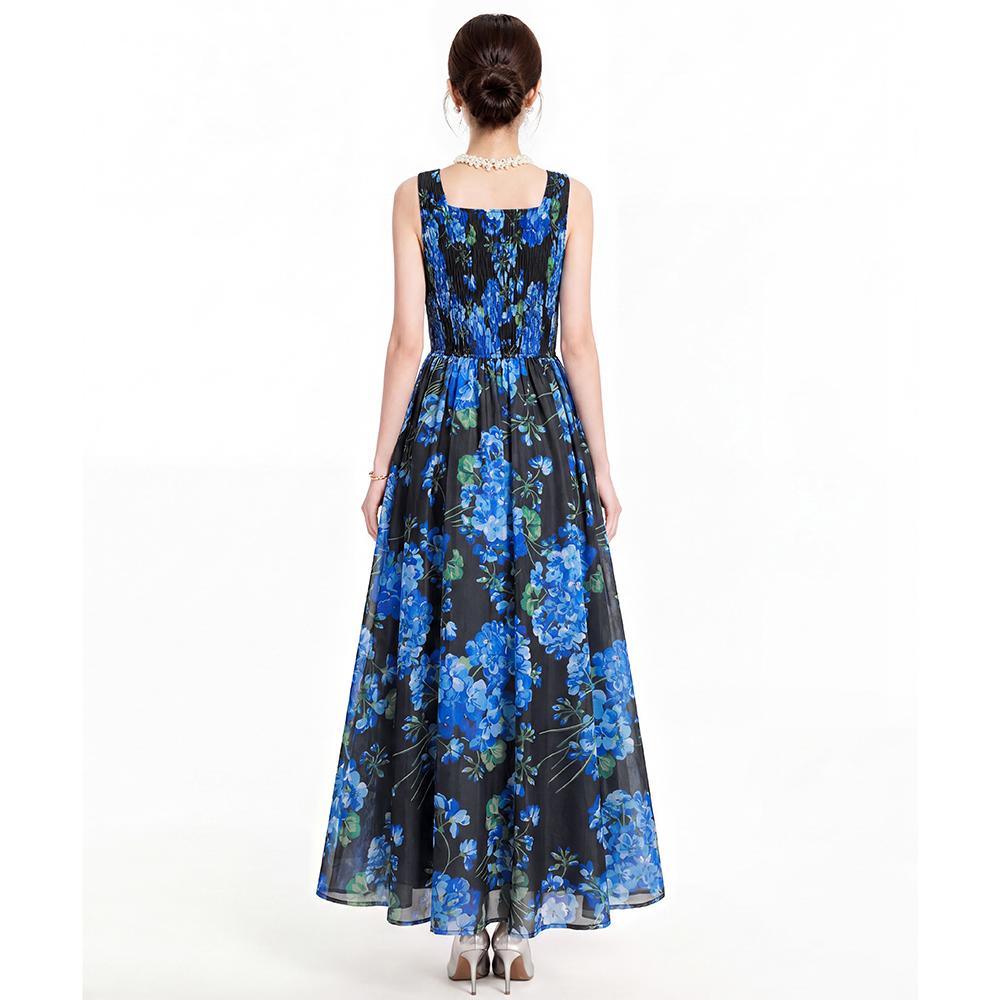 Sexy Clothes Floral Print Sleeveless Maxi Dresses for Women 2026 Club Birthday Party Elegant Big Swing Long Dresses