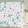 3D Shower Curtain Nordic Style Flowers Plant Leaves Printed  Waterproof Polyester Fabric Bath Curtains For Bathroom With Hooks