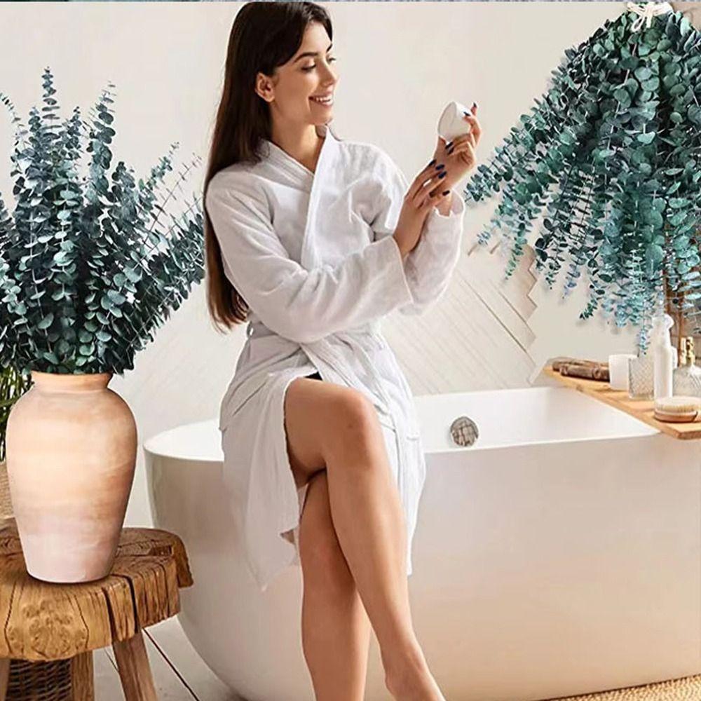 10 Pcs Real Leaves Artificial Plants Flowers 22 inch Preserved Eucalyptus Stems  Shower