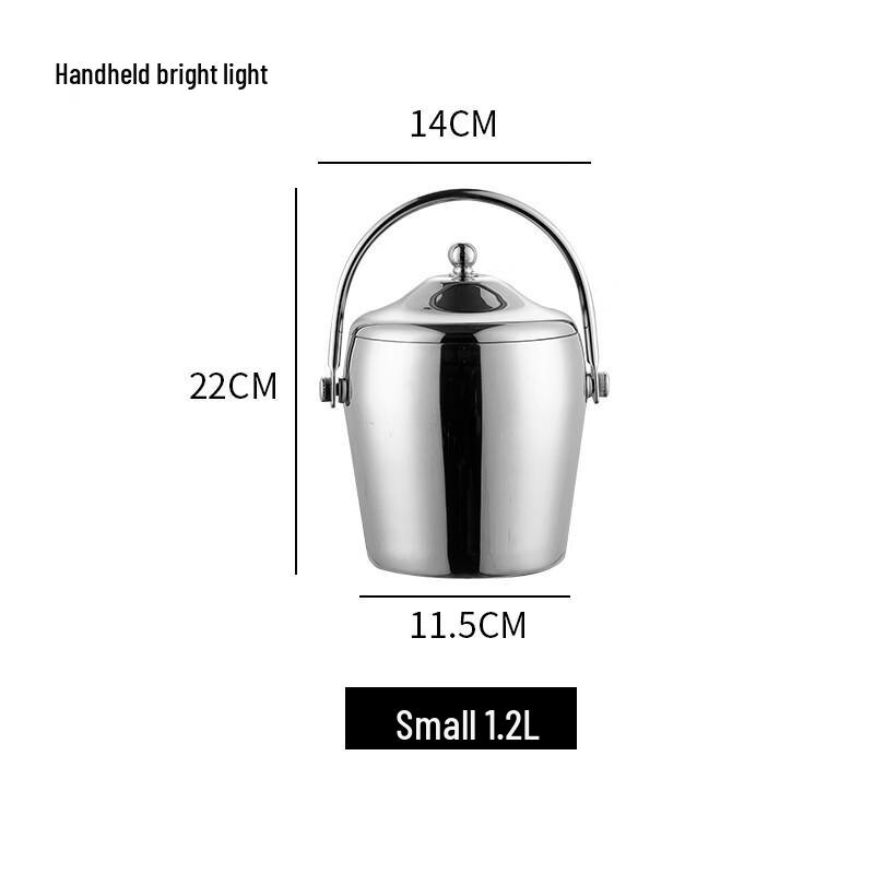 ZISIZ 1.2L Double-Layer Crystal Ice Bucket