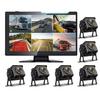6-канальний DVR для вантажівок BSD з ADAS, 10-дюймовий IPS-сенсорний монітор, камери 1080P, відеореєстратор для автобуса, фургона