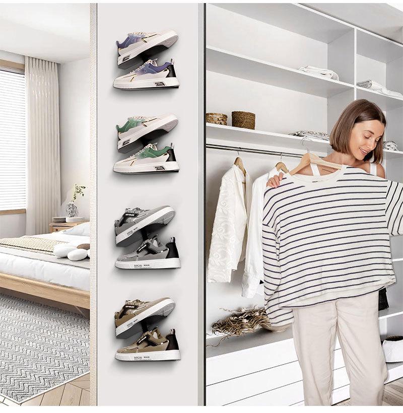 Floating Shoe Display Rack: Wall-Mounted Stand for Men's & Women's Sports Shoes, Ideal for Collectors and Exhibitions.