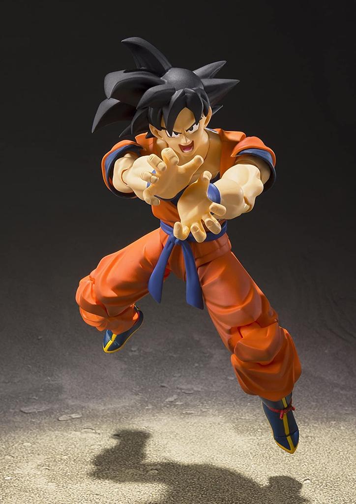 TAMASHII NATIONS Dragon Ball Son Goku Saiyan 140mm ABS PVC Painted Movable Figure S.H.Figuarts - Earth-Raised - Approx. &