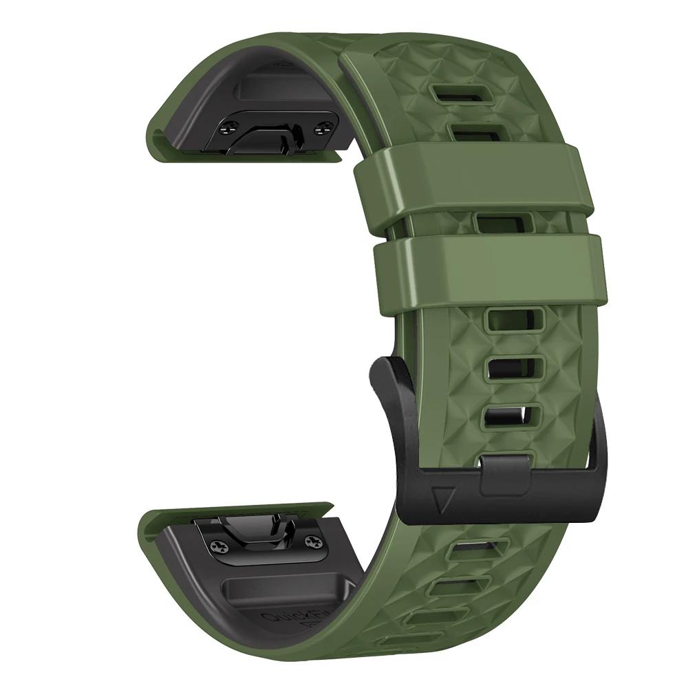 QuickFit 22mm 26mm Silicone Watch Band For Garmin Fenix 5 5X 6X 7 7X Pro/Epix Pro (Gen 2) TACTIX/Mk2 Mk2i G1/MARQ/Enduro 2 Strap