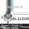 Außen-Ø 20mm Aluminiumlegierung Flache Unterlegscheibe Abstandshalter mit M6/M8/M10/M12 Innenloch - Metallwellenbuchse Isoliersäule.