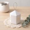 Party Supplies for Guests 10PCS House Shaped Candy Boxes with Lanyard, DIY Decorative Cardboard Hollow Window Gift Treat Containers, Small Item