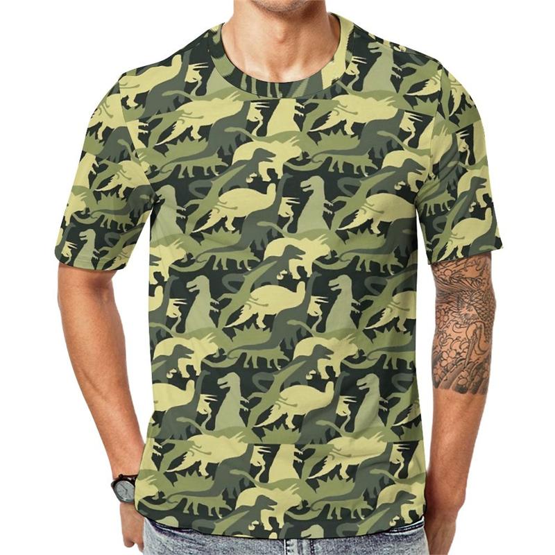 Dinosaur 3d Printed T-shirt Men's Women's Clothing Cute Dino Pattern Kids New In Tops & Tees Casual Fashion Cartoon T Shirt