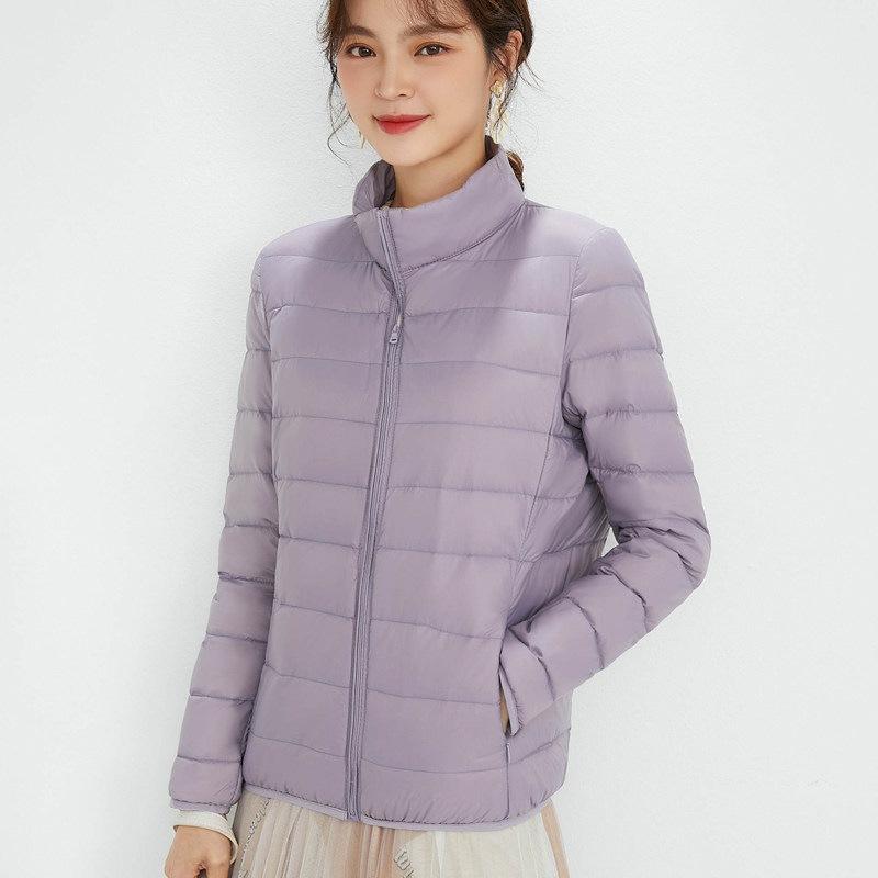 Simple and fashionable down jacket liner women's stand-up collar thin down jacket slim short down jacket duck down
