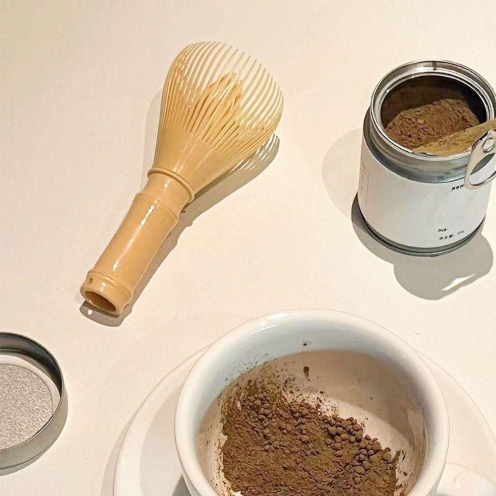 ABS Matcha Whisk Hangable Green Tea Powder Whisk Portable Tea Brush