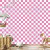 Powder Pink Checkerboard Wallpaper for Living Room and Bedroom 50x1000