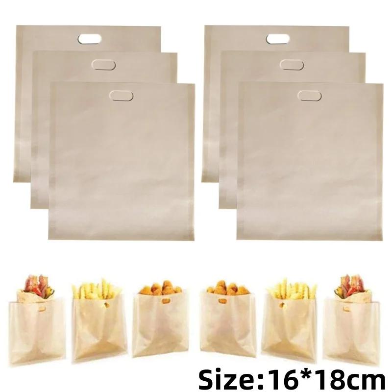 40PCS Reusable Toaster Bag Non Stick Bread Bag Sandwich Bags Fiberglass Toast Microwave Heating Pastry Tools