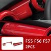 Auto Innenraum ABS Kunststoff Dekorationsabdeckung Roter Modifizierter Aufkleber für BMW MINI Cooper S F54 F55 F56 F57 F60 CLUBMAN Autozubehör