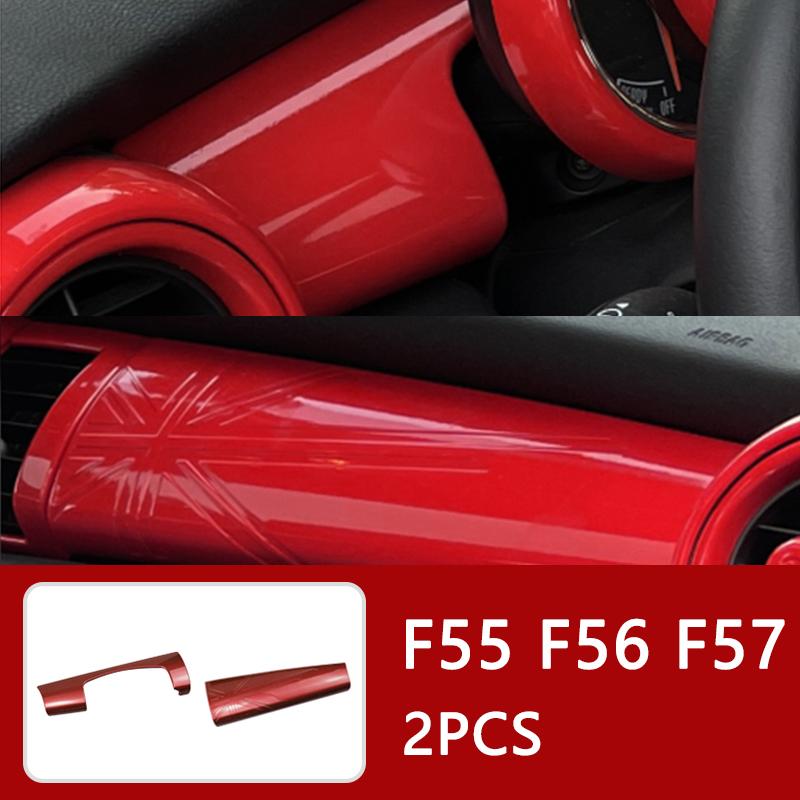 Auto Innenraum ABS Kunststoff Dekorationsabdeckung Roter Modifizierter Aufkleber für BMW MINI Cooper S F54 F55 F56 F57 F60 CLUBMAN Autozubehör