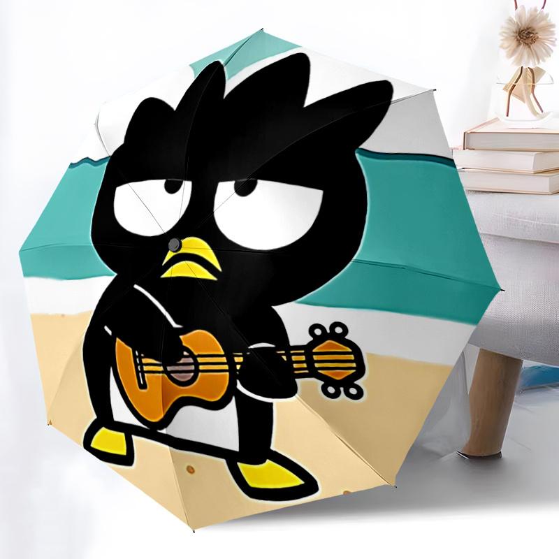 1pc Black Bird Guitarist Outdoor Umbrella - Automatic Opening/Closing, Foldable Design, 8-Rib Iron Frame, Suitable for Fans, Travel, Daily Use, Gift I