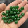 DIY Jewelry Accessories: 10mm Jade Green Lotus Carved Round Pumpkin Beads