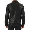 SkinOutfit Men's Genuine Lambskin Black Leather Jacket Stylish Motorcycle Bomber Biker Outerwear MJ 11