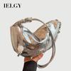 Silver Lightweight Exquisite All-Match Soft Leather Dumpling Bag Shoulder Messenger Bag