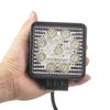 Small LED work light, 27W, square, wide angle type, bright LED work light, diameter 90mm, light truck bed light, fog lamp, car backlight, snow bl