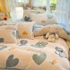 Winter Thickened Milk Fleece Bed Four-piece Set Flannel Warm Bed Sheet Quilt Cover Set