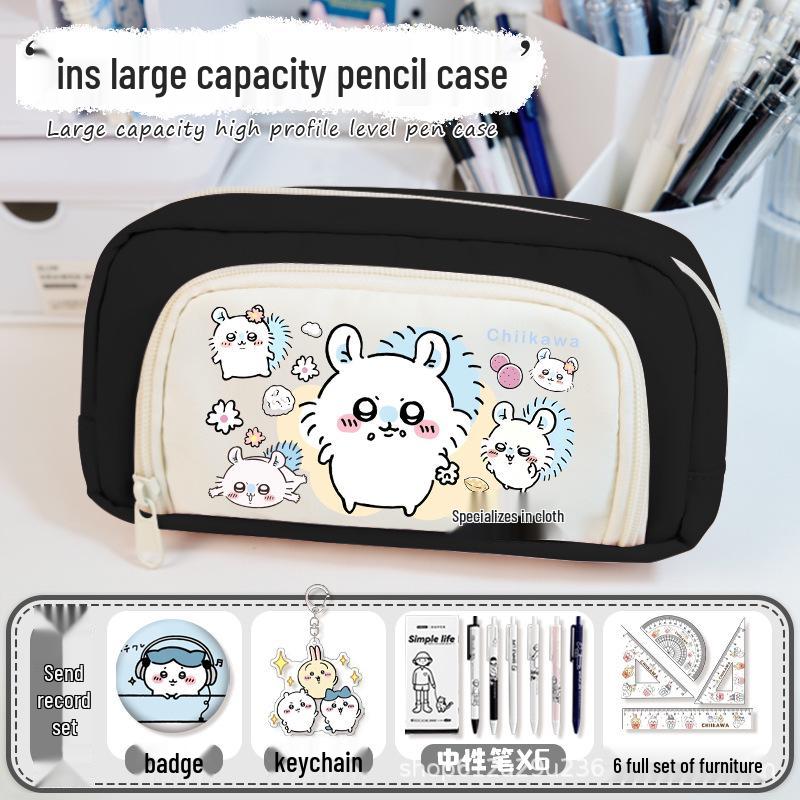 Chiikawa 2025 Torba Ita - Duża Pojemność Podwójna Warstwa Etui na Ołówki Anime dla Dziewcząt.