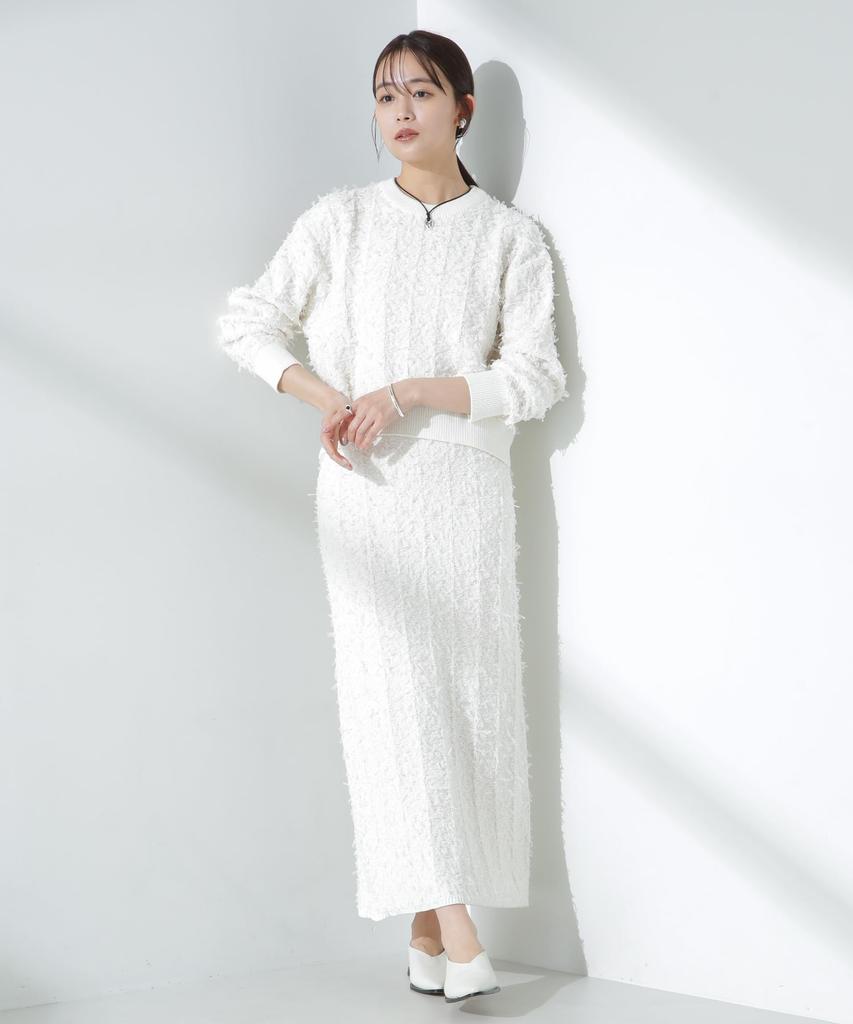 Nano Universe Tulle Mohair Knit Pullover be paired with other Size F Women's (Can items) (110), Blue, 669-5122304